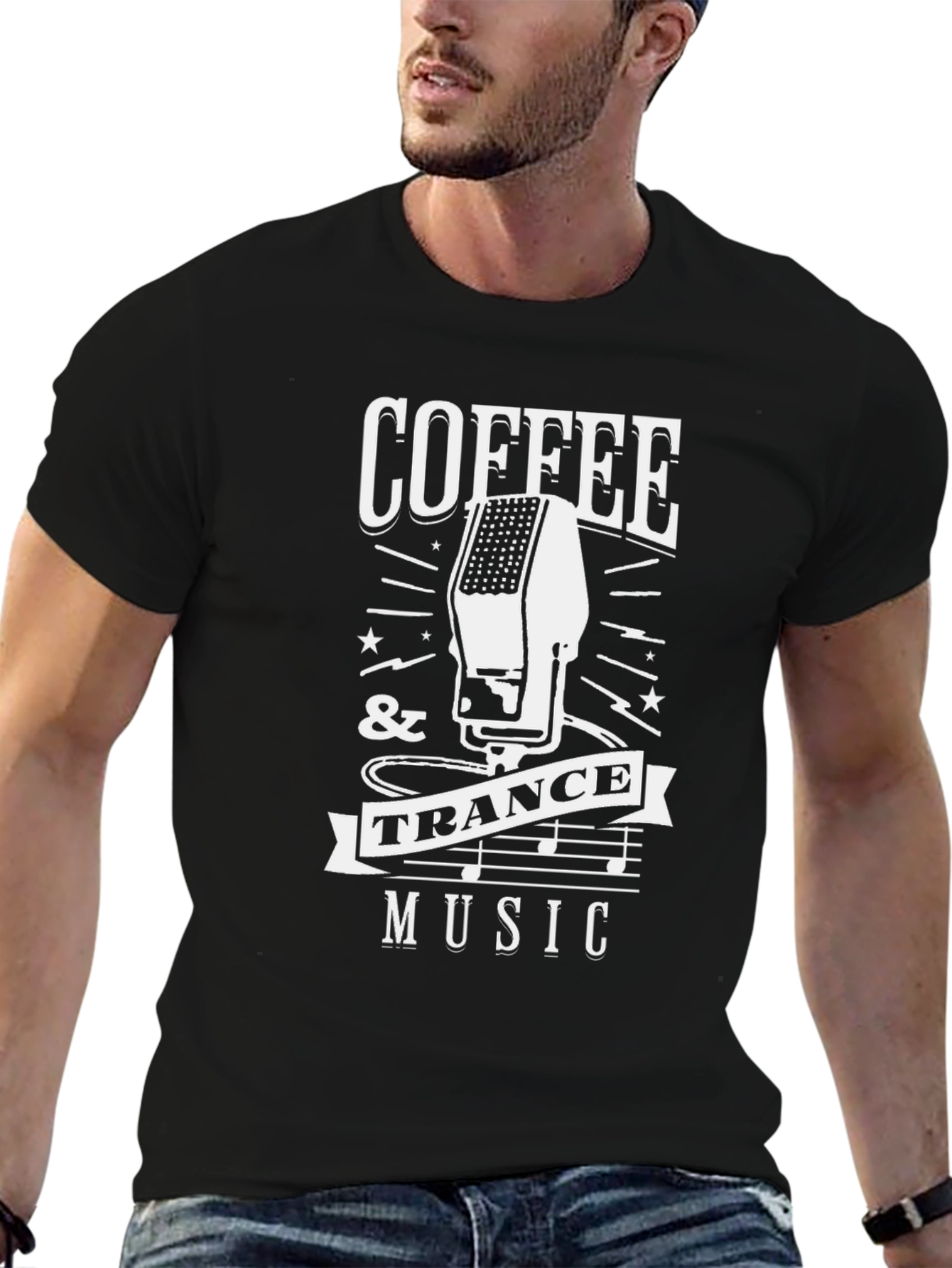 Coffee & Trance Music Graphic T-Shirt