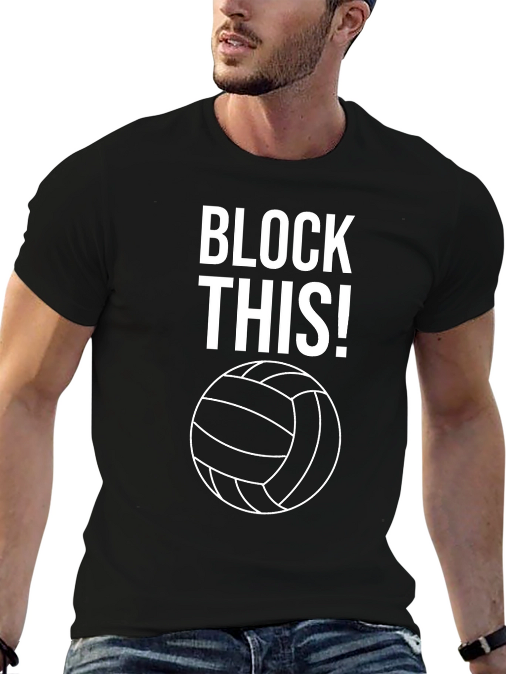 Volleyball Block This! Graphic T-Shirt