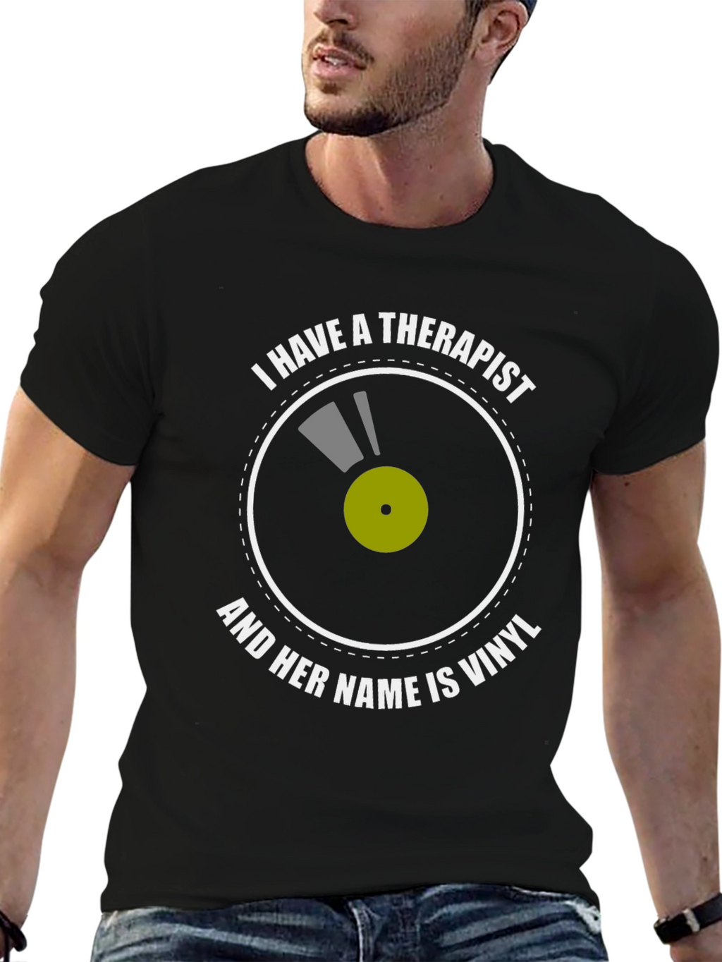 Vinyl Therapist T-Shirt: Music Lovers Comfort Tee