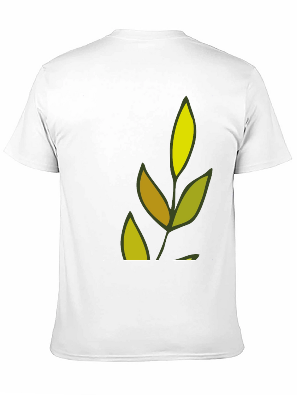 Nature Leaf Graphic Black T-Shirt
