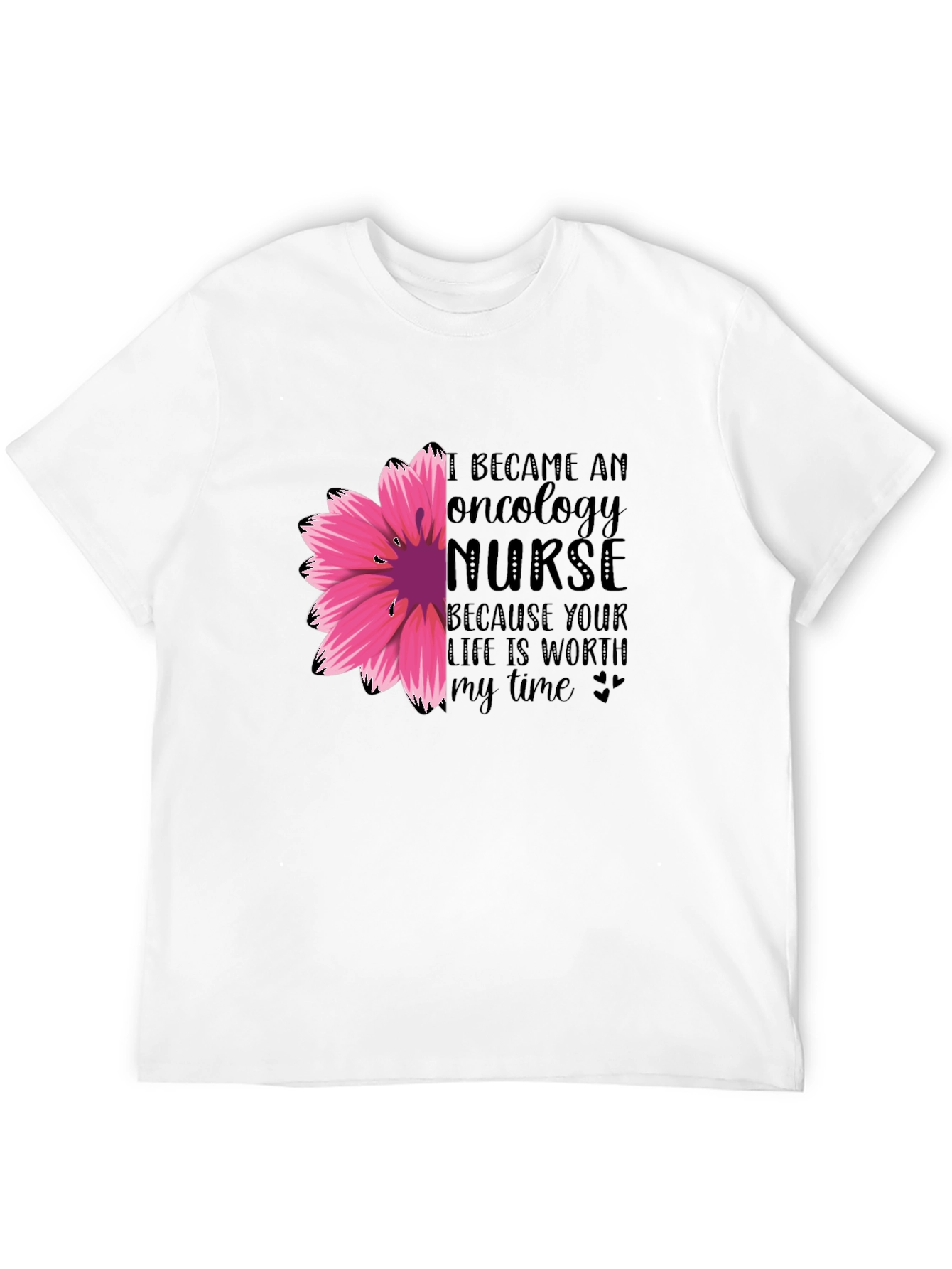 Oncology Nurse Floral T-Shirt