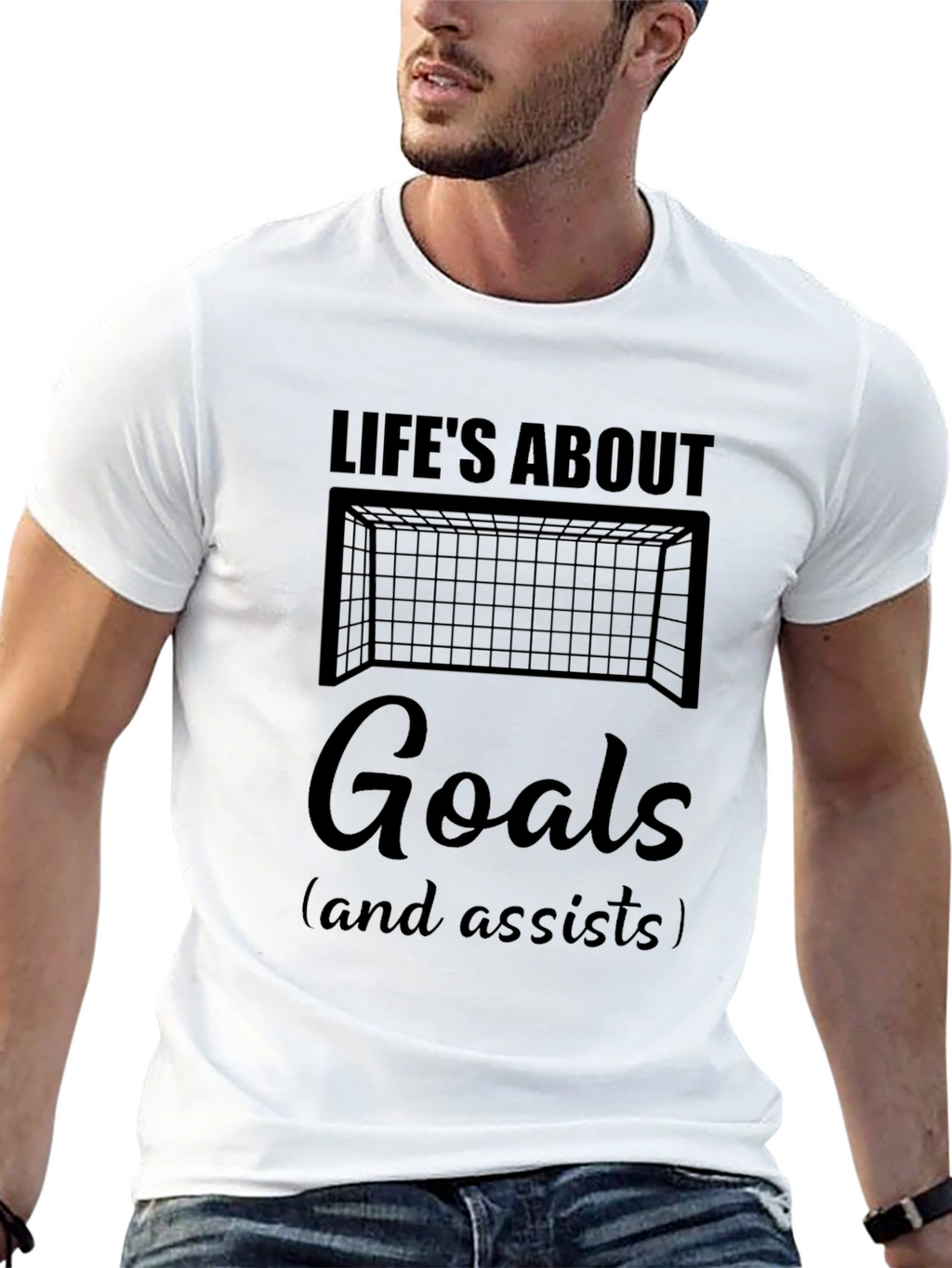 Lifes About Goals Soccer T-Shirt
