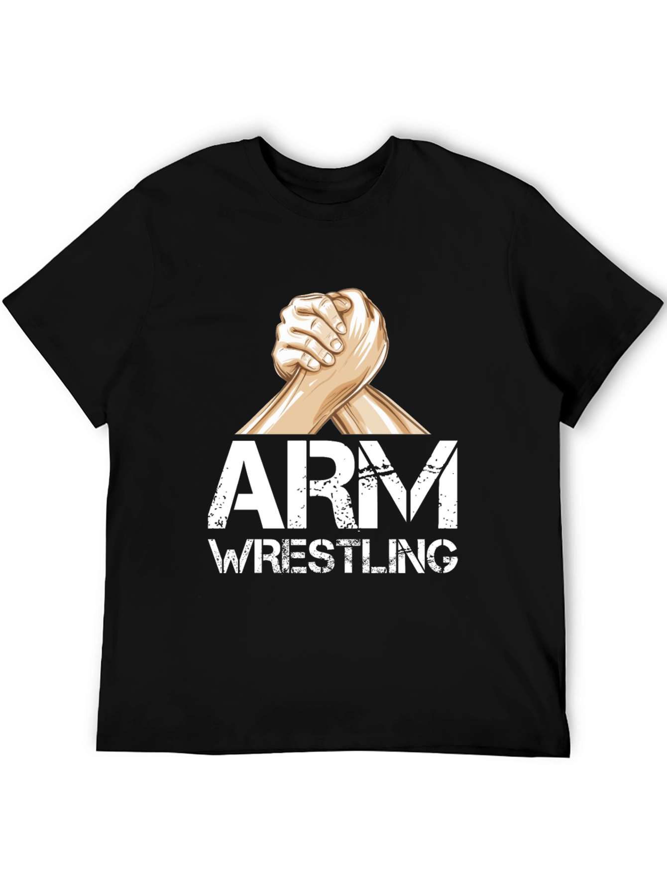 Arm Wrestling Graphic T-Shirt - Black