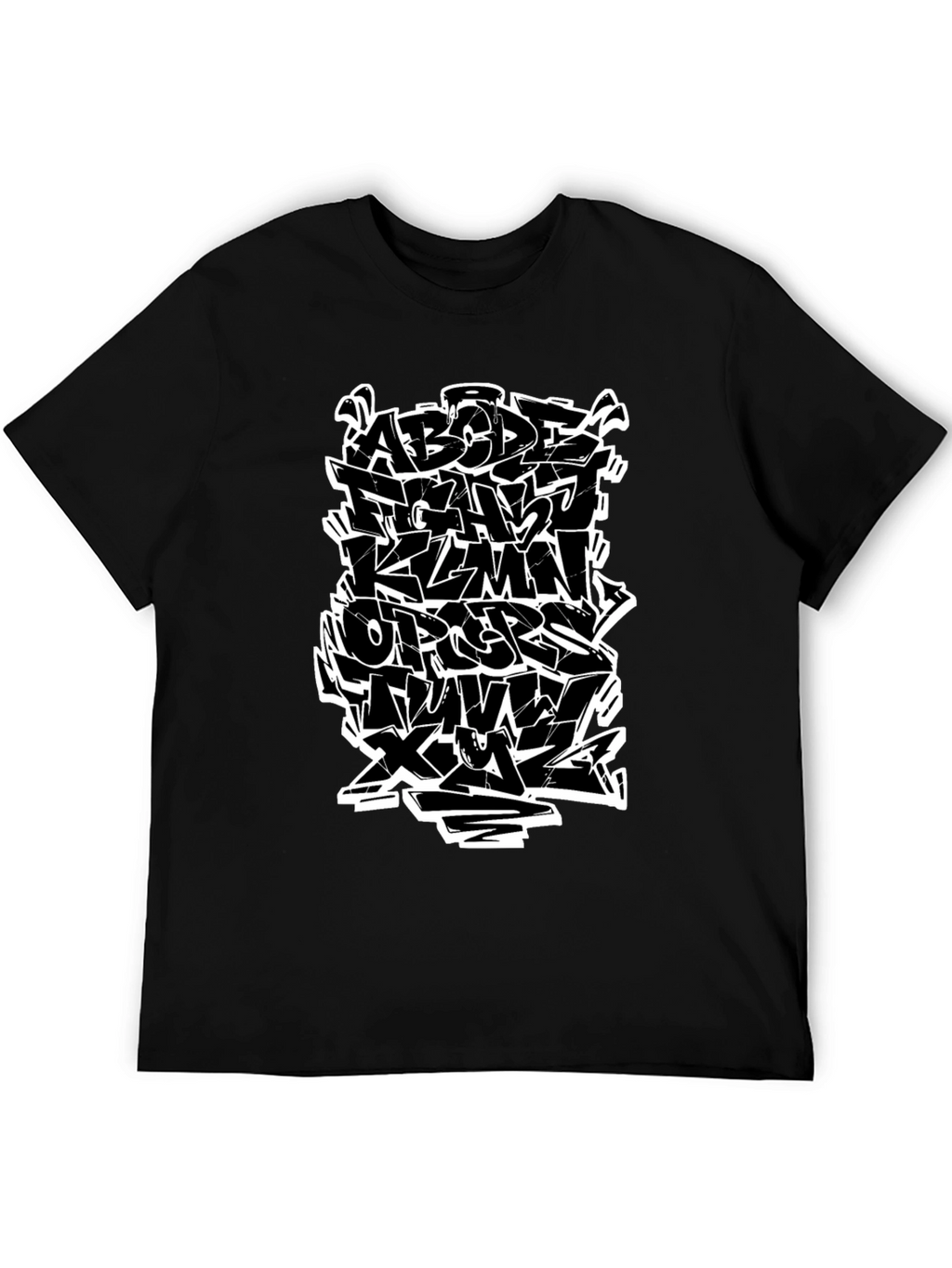 Graffiti Alphabet Black T-Shirt - Urban Style