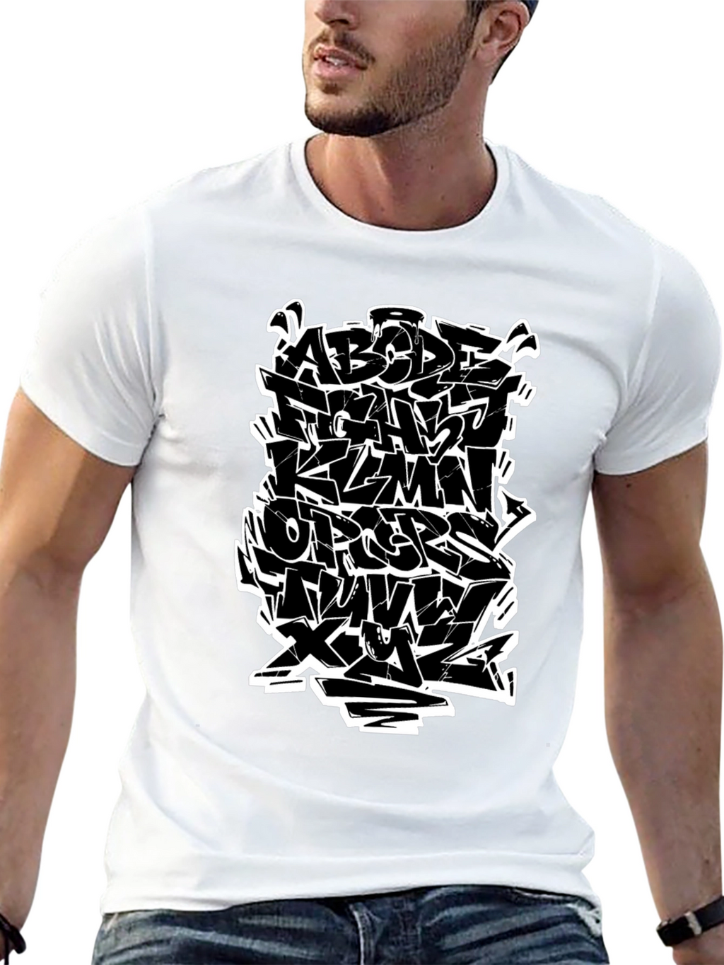 Graffiti Alphabet Black T-Shirt - Urban Style