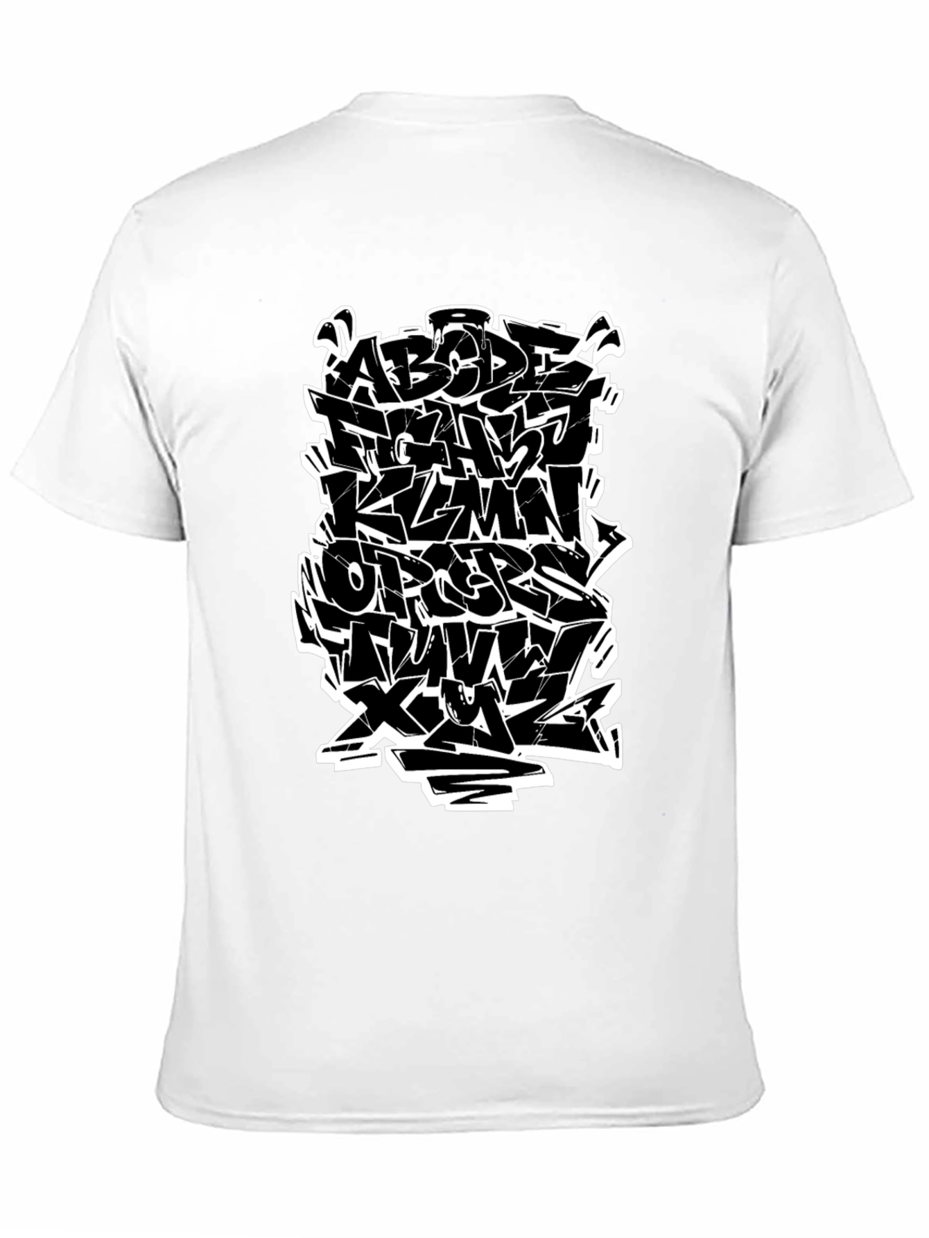 Graffiti Alphabet Black T-Shirt - Urban Style