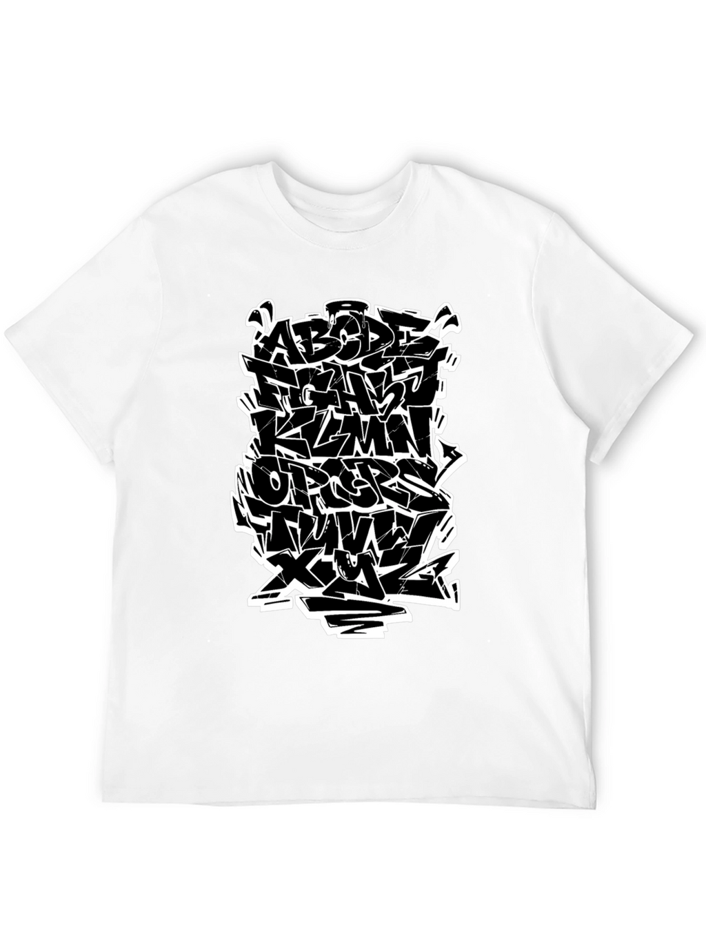 Graffiti Alphabet Black T-Shirt - Urban Style
