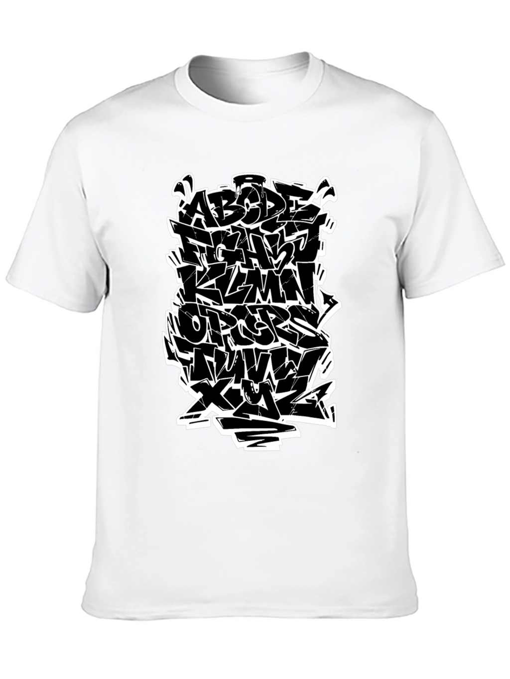 Graffiti Alphabet Black T-Shirt - Urban Style