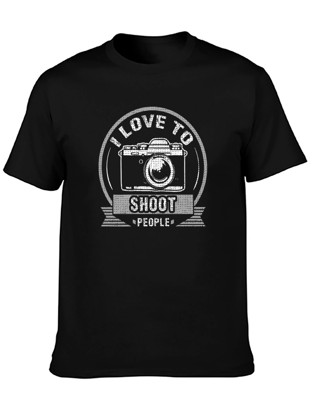 I Love to Shoot People Camera Graphic T-Shirt
