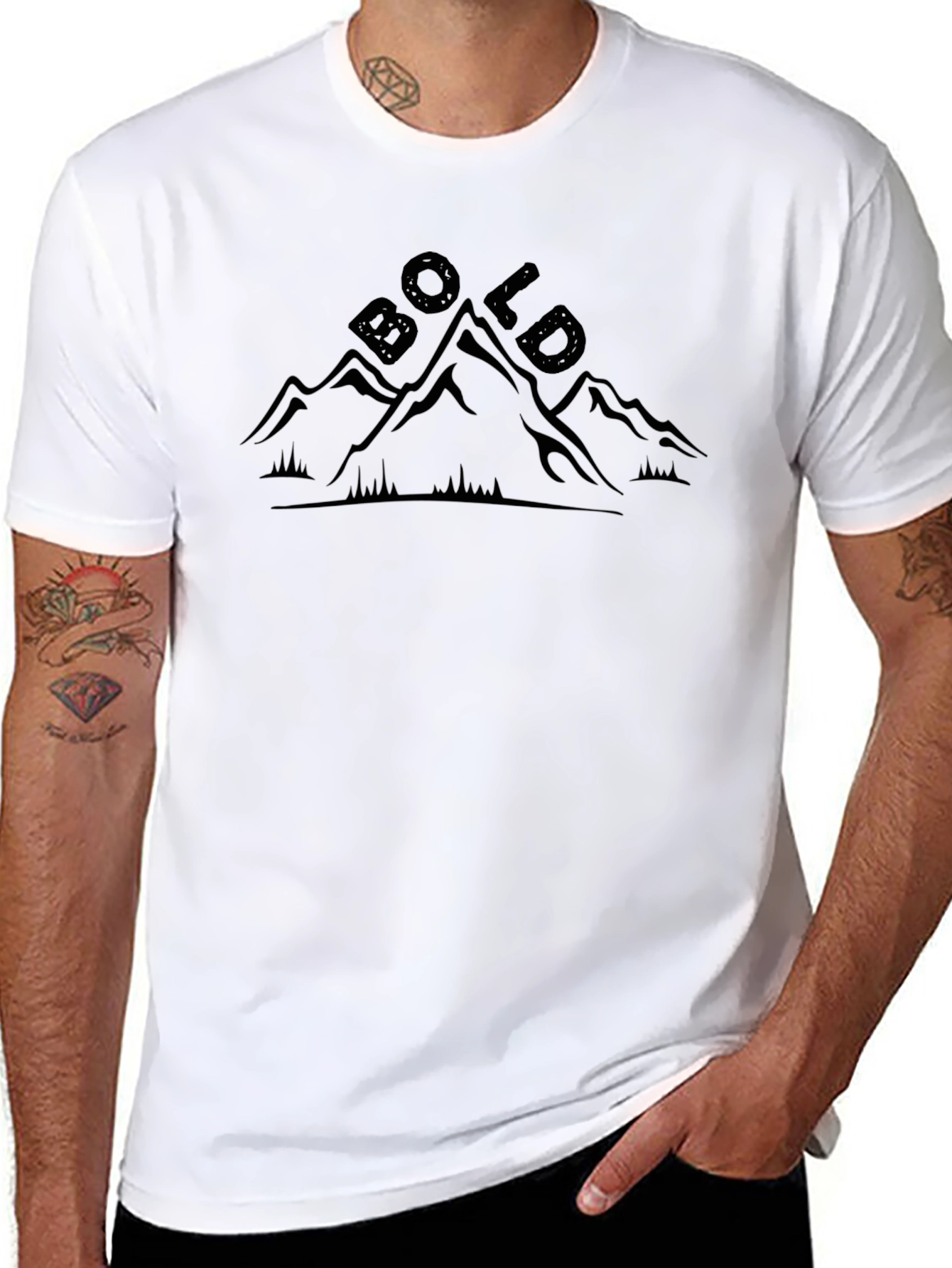 Bold Mountain Graphic Tee - Black