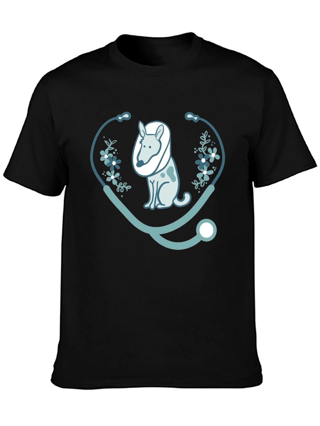 Vet Dog Stethoscope Graphic T-Shirt