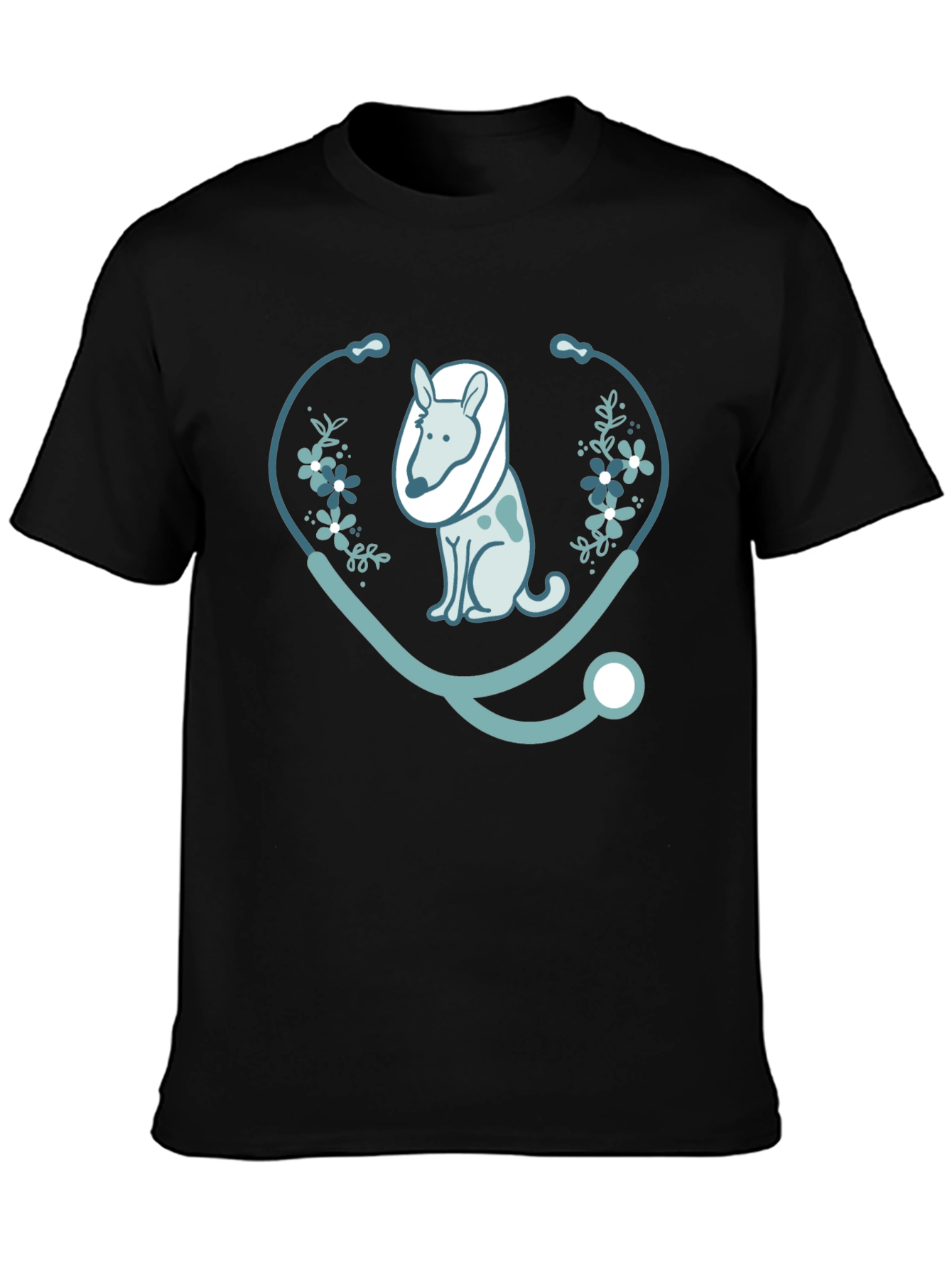 Vet Dog Stethoscope Graphic T-Shirt