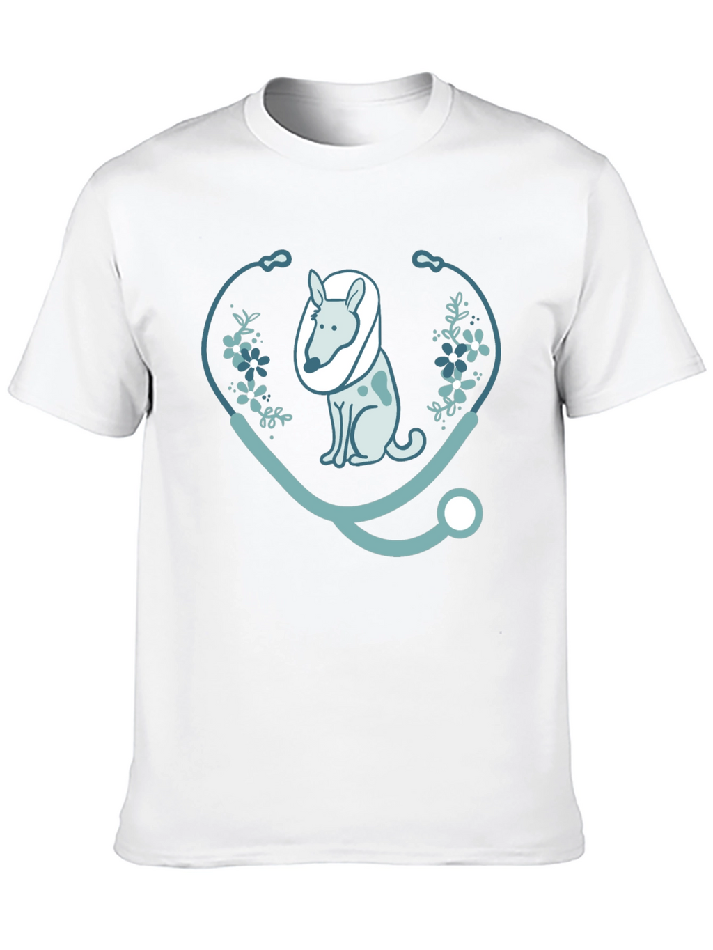 Vet Dog Stethoscope Graphic T-Shirt