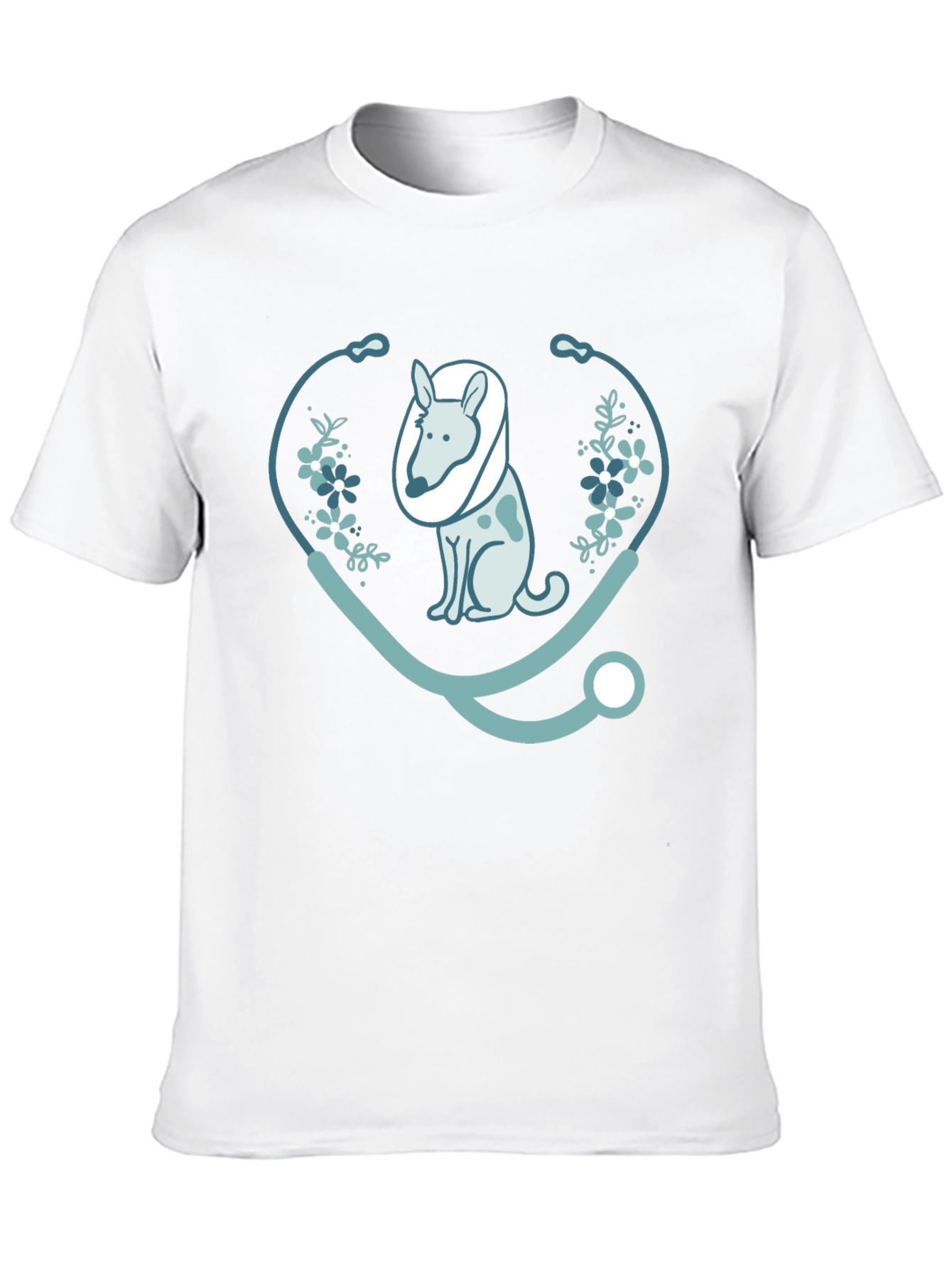 Vet Dog Stethoscope Graphic T-Shirt