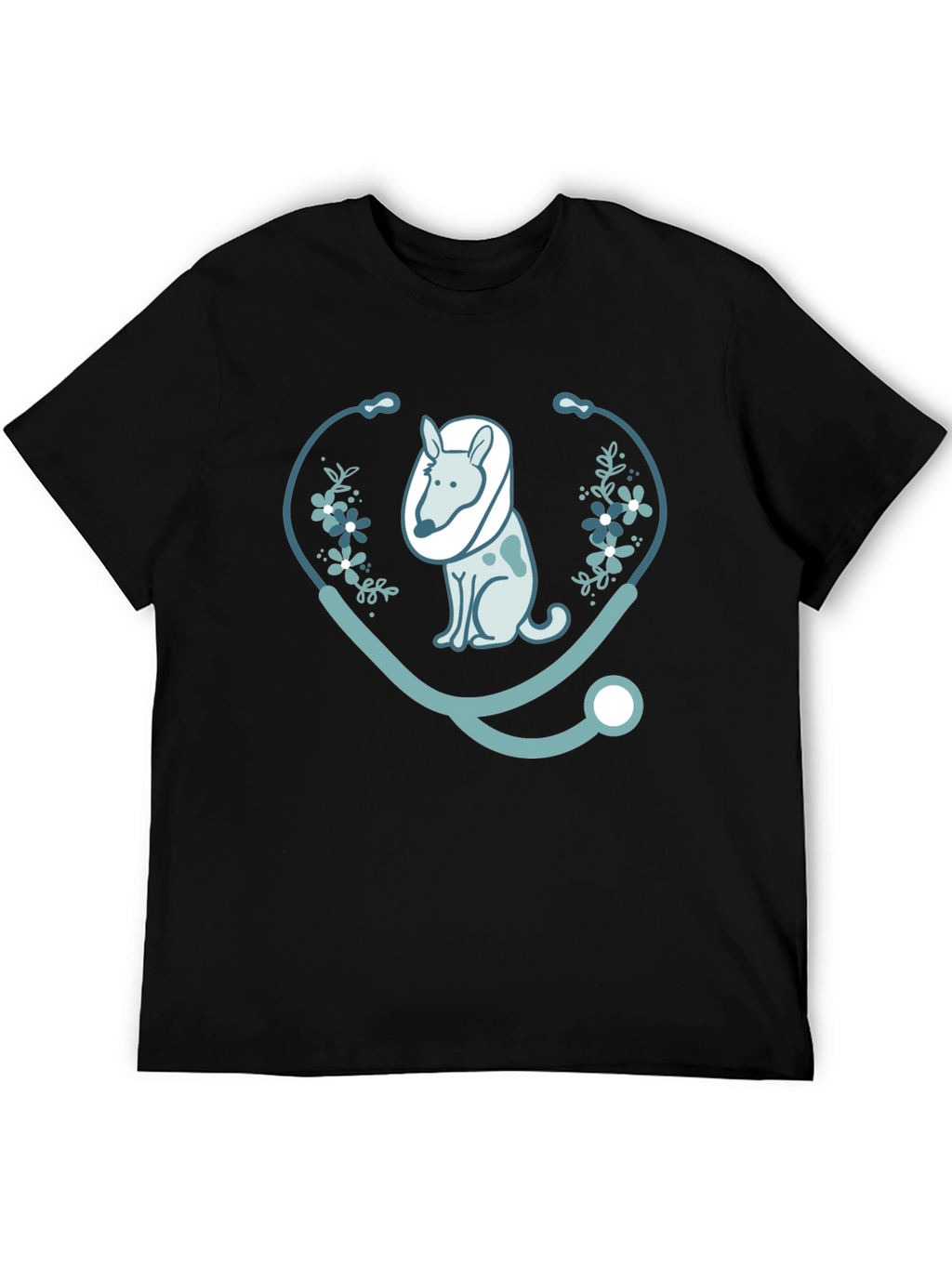 Vet Dog Stethoscope Graphic T-Shirt