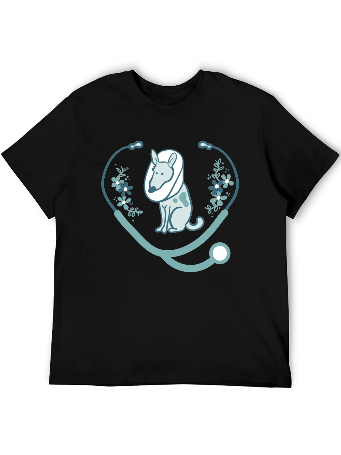 Vet Dog Stethoscope Graphic T-Shirt