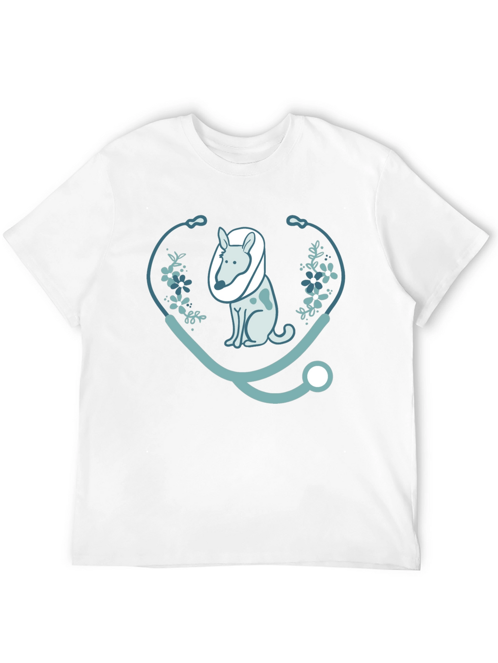 Vet Dog Stethoscope Graphic T-Shirt
