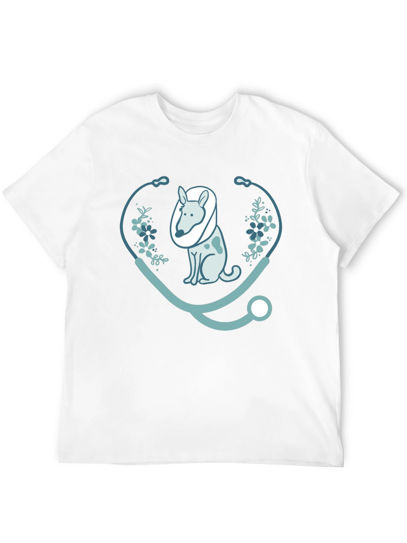 Vet Dog Stethoscope Graphic T-Shirt