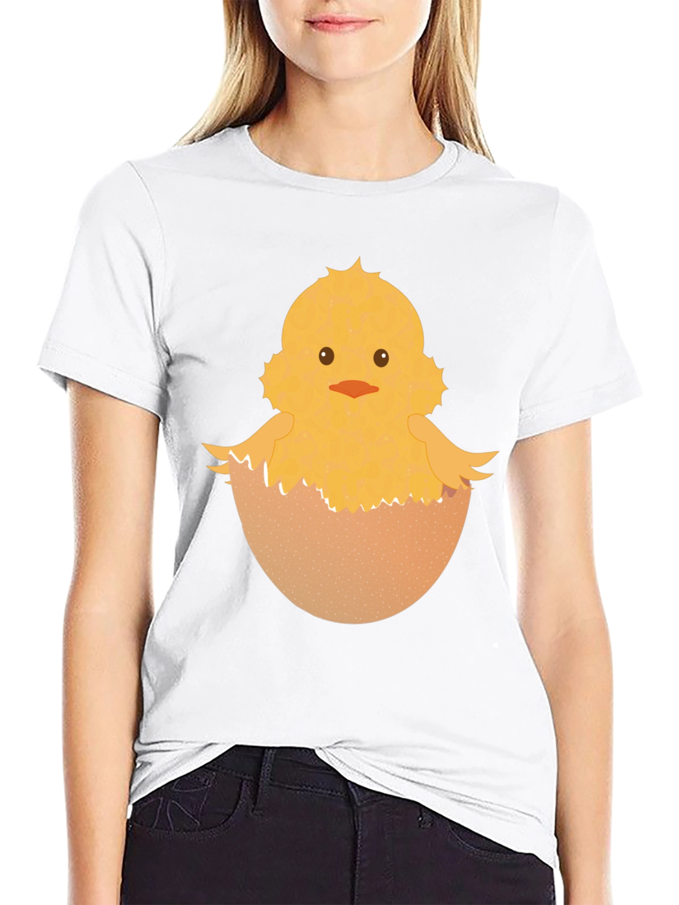 Easter Chick T-Shirt - Hatching Out of Egg