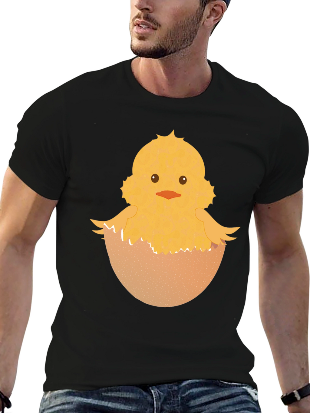 Easter Chick T-Shirt - Hatching Out of Egg