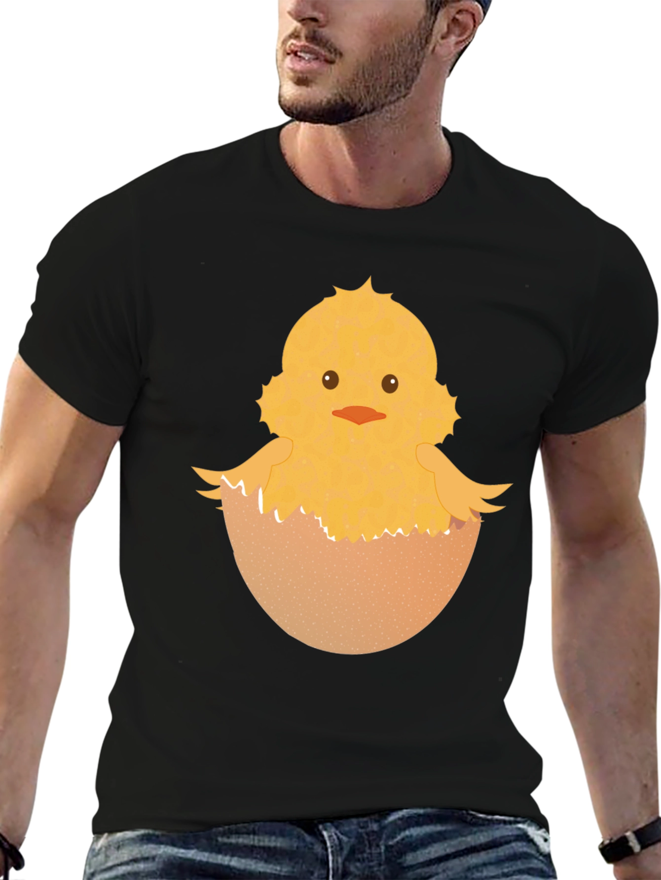 Easter Chick T-Shirt - Hatching Out of Egg