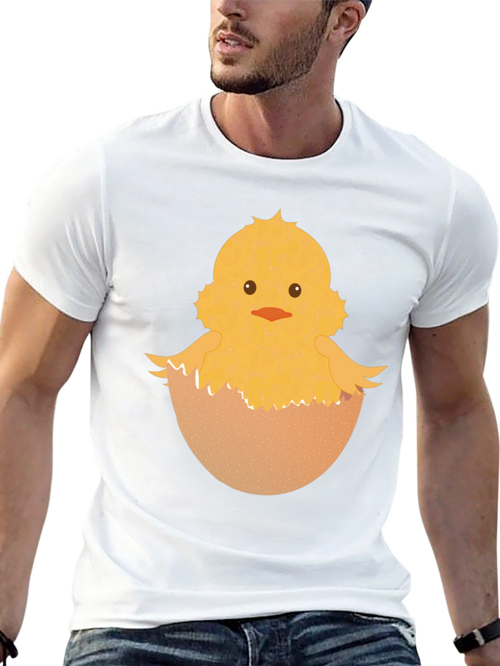 Easter Chick T-Shirt - Hatching Out of Egg