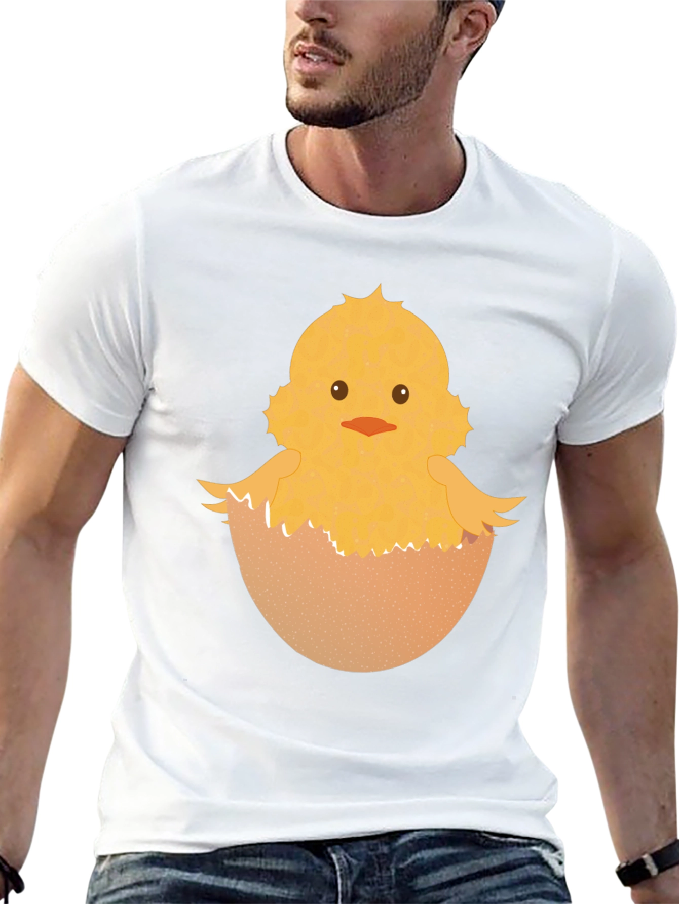 Easter Chick T-Shirt - Hatching Out of Egg