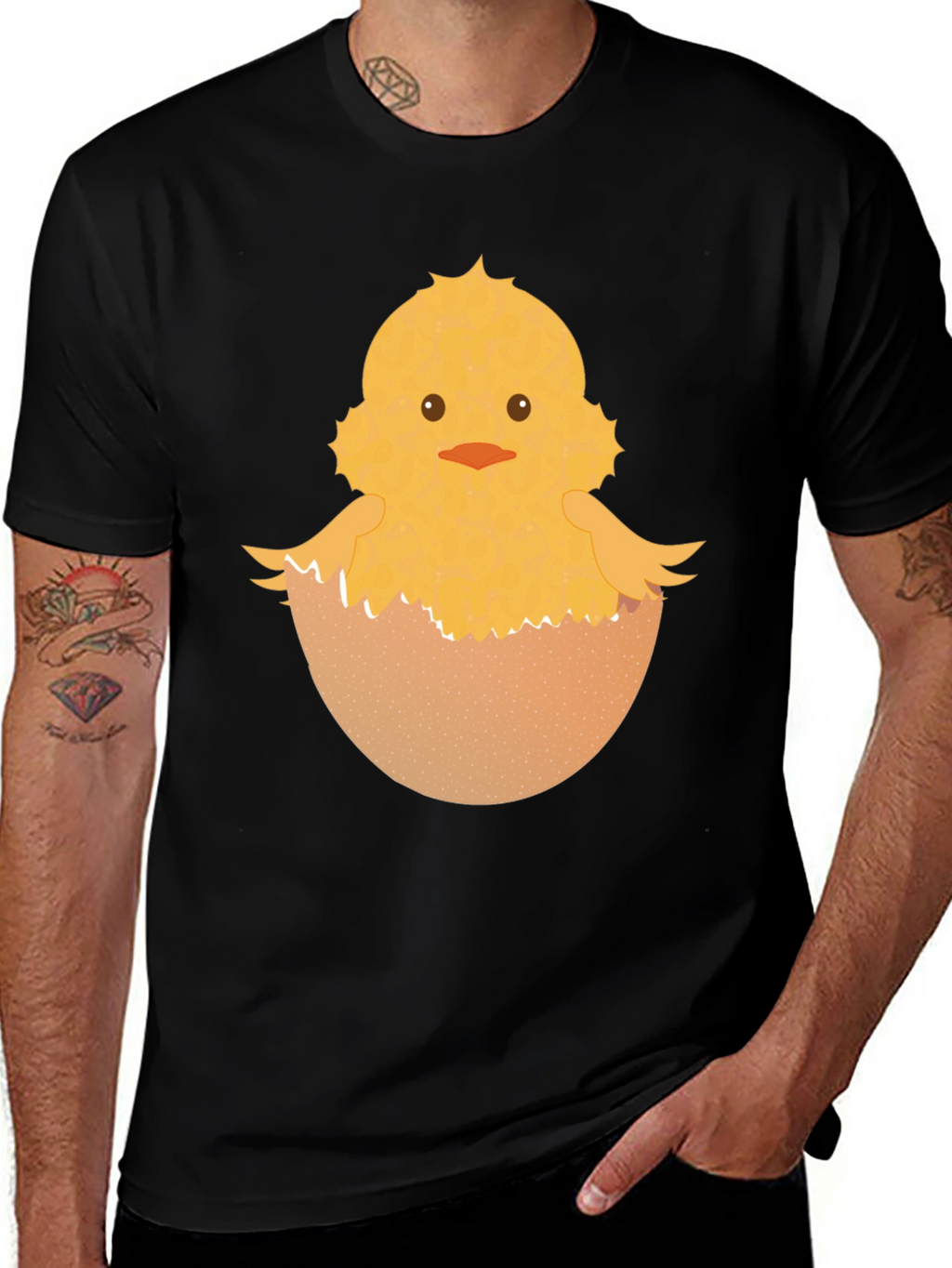 Easter Chick T-Shirt - Hatching Out of Egg