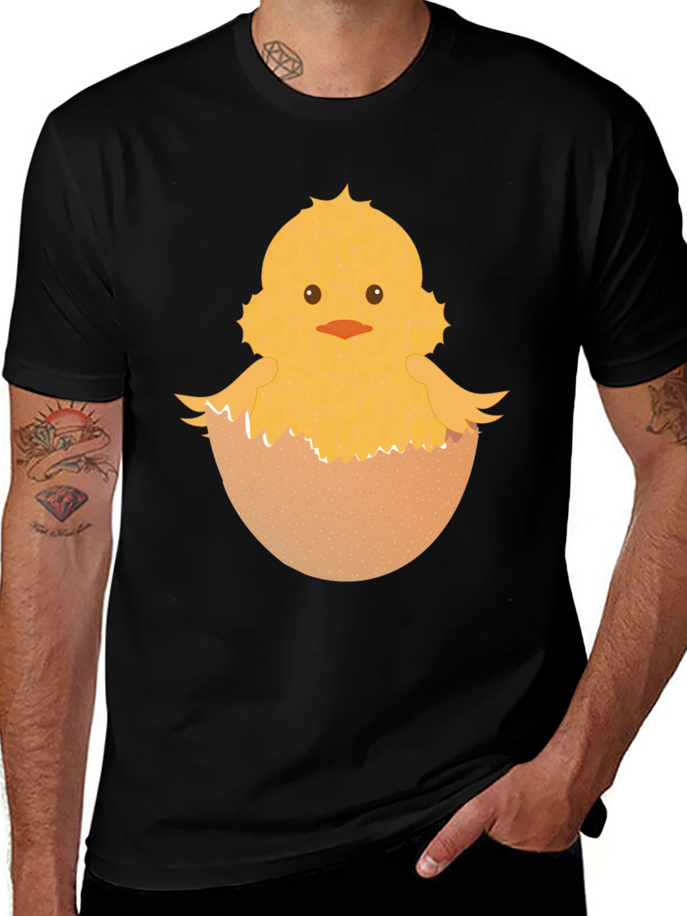 Easter Chick T-Shirt - Hatching Out of Egg