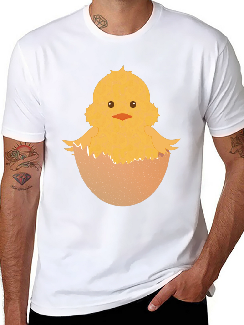 Easter Chick T-Shirt - Hatching Out of Egg