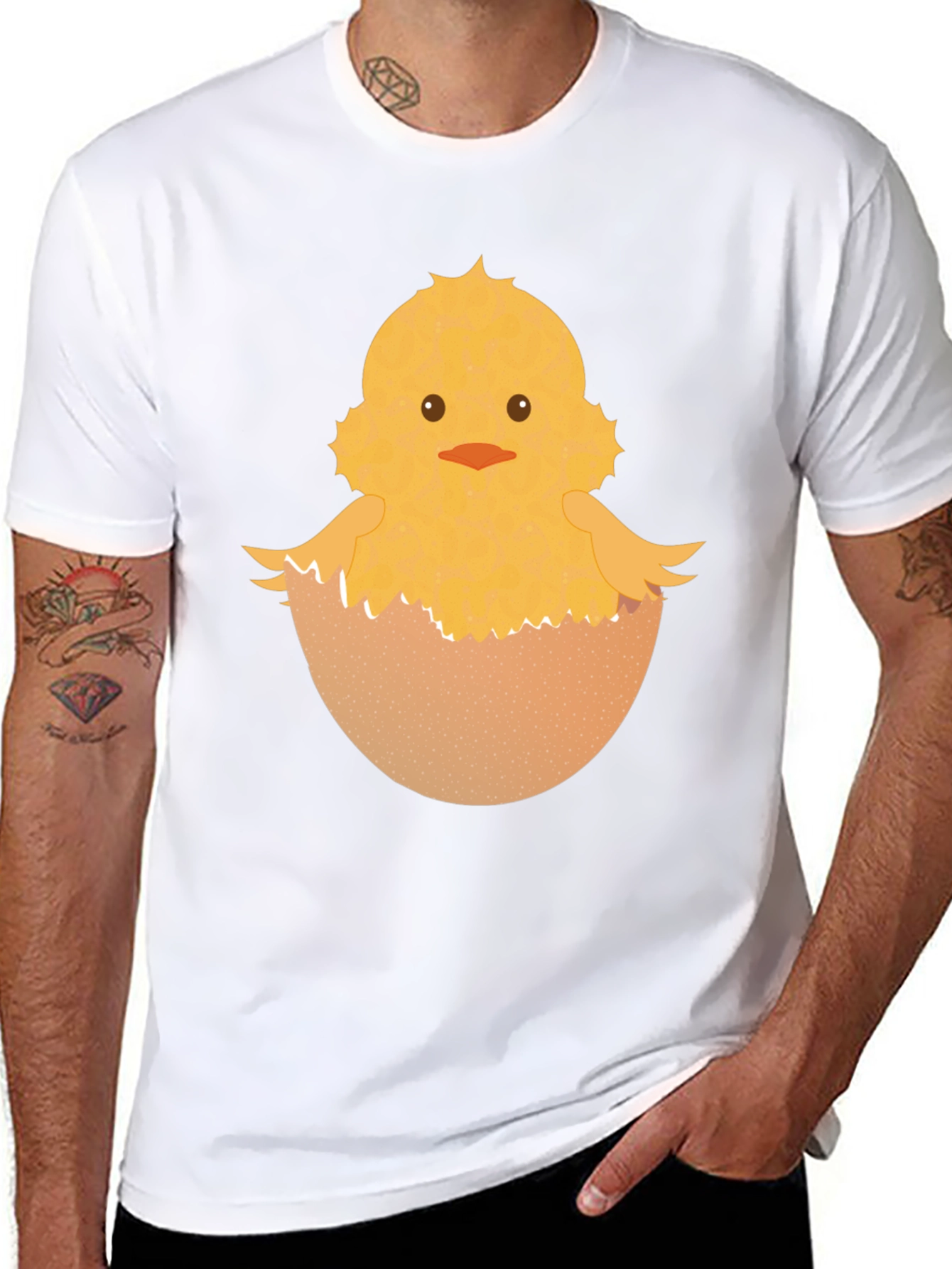Easter Chick T-Shirt - Hatching Out of Egg