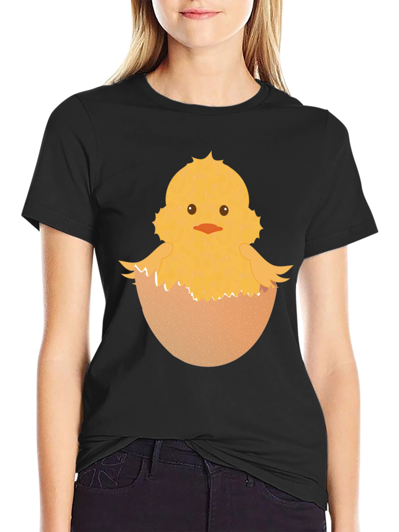 Easter Chick T-Shirt - Hatching Out of Egg