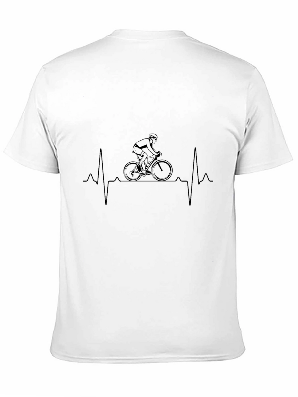 Cyclist Heartbeat T-Shirt - Black