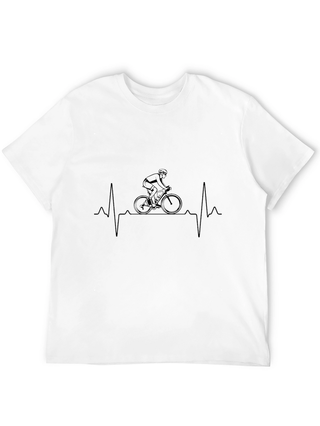 Cyclist Heartbeat T-Shirt - Black