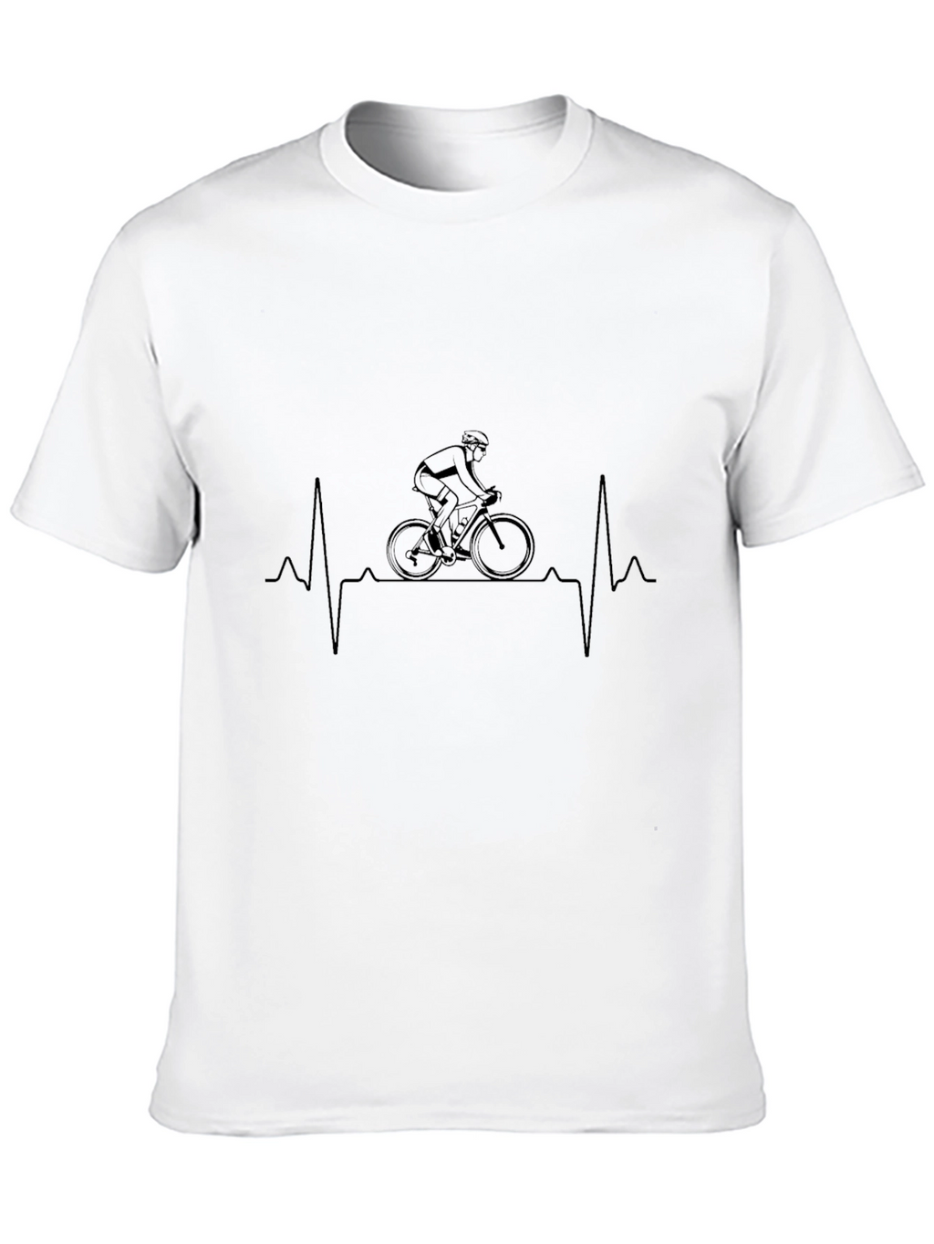 Cyclist Heartbeat T-Shirt - Black