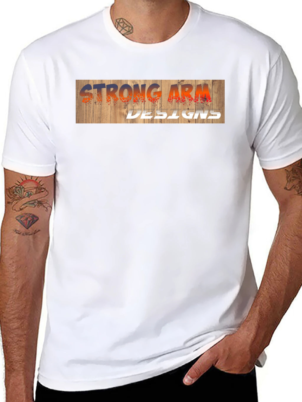 Strong Arm Designs Graphic Tee - Black Casual T-Shirt
