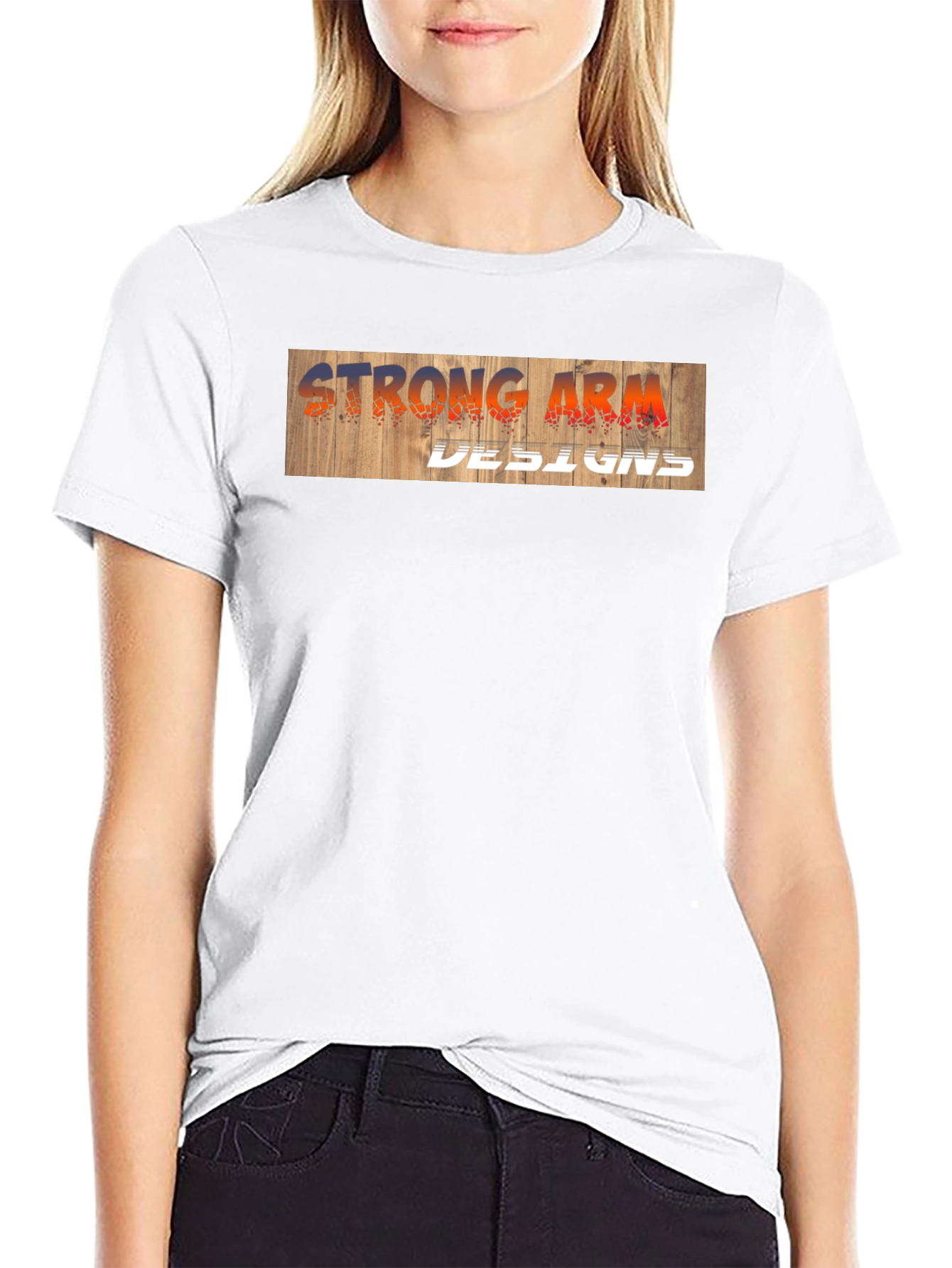 Strong Arm Designs Graphic Tee - Black Casual T-Shirt