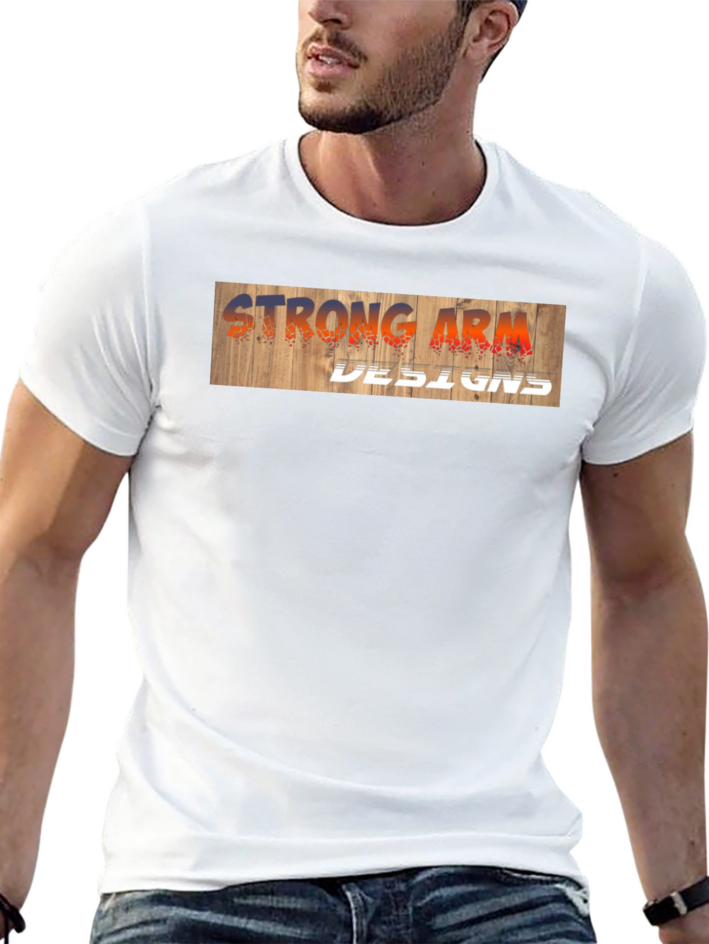 Strong Arm Designs Graphic Tee - Black Casual T-Shirt