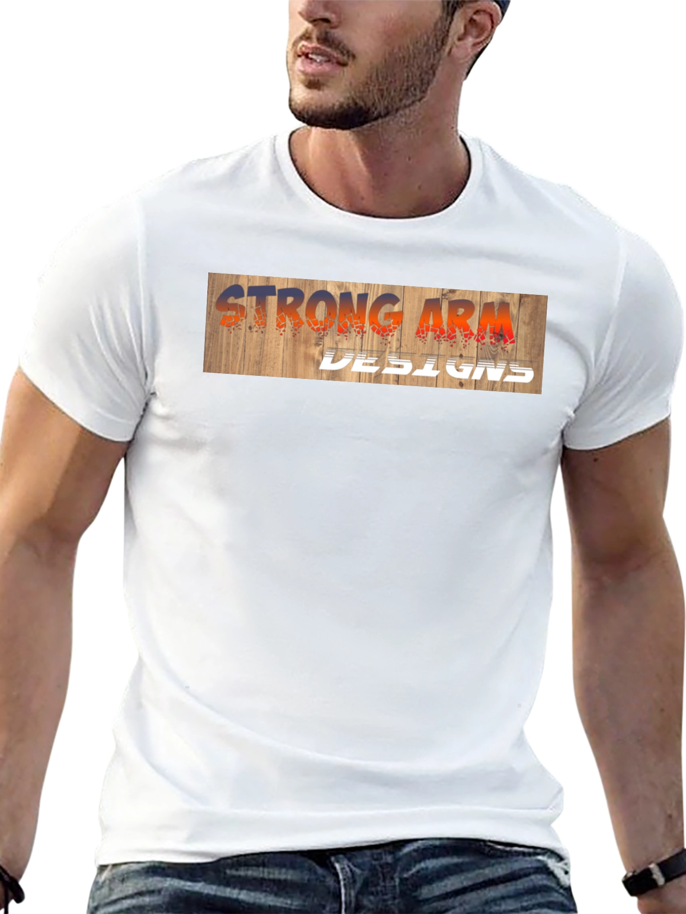Strong Arm Designs Graphic Tee - Black Casual T-Shirt