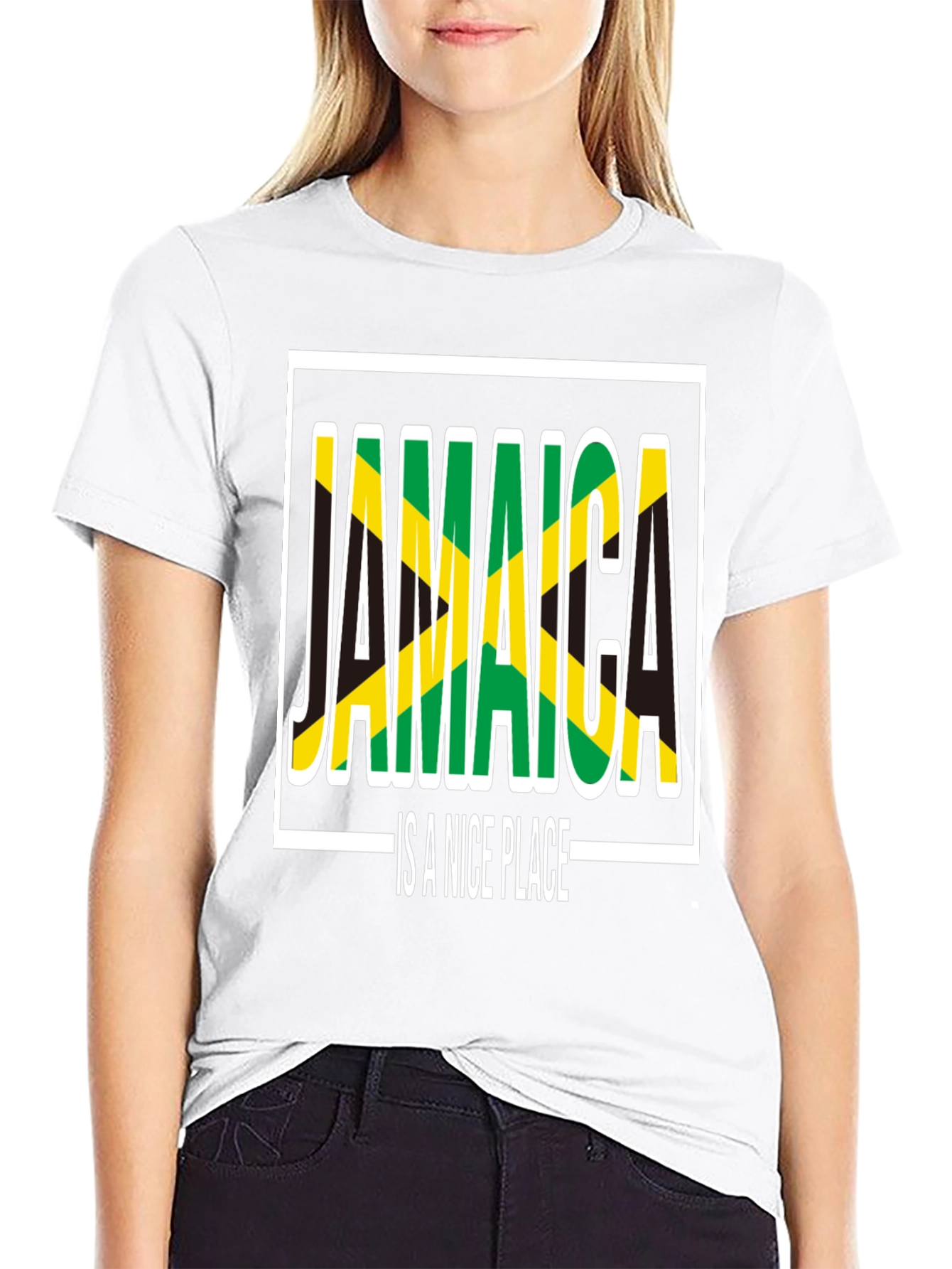 Jamaica is a Nice Place Black T-Shirt