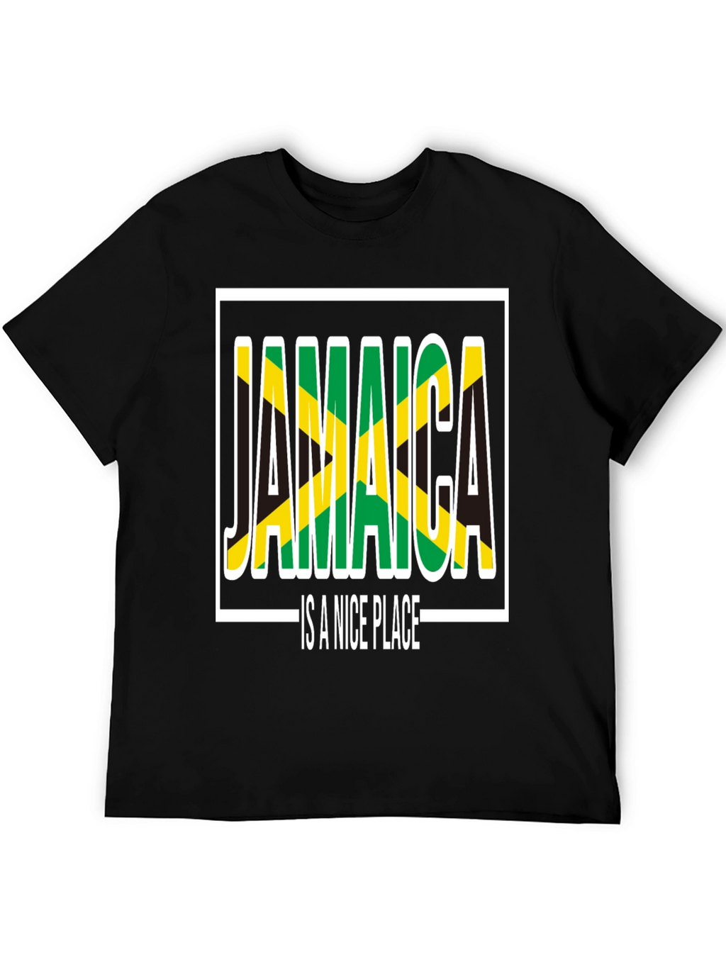 Jamaica is a Nice Place Black T-Shirt