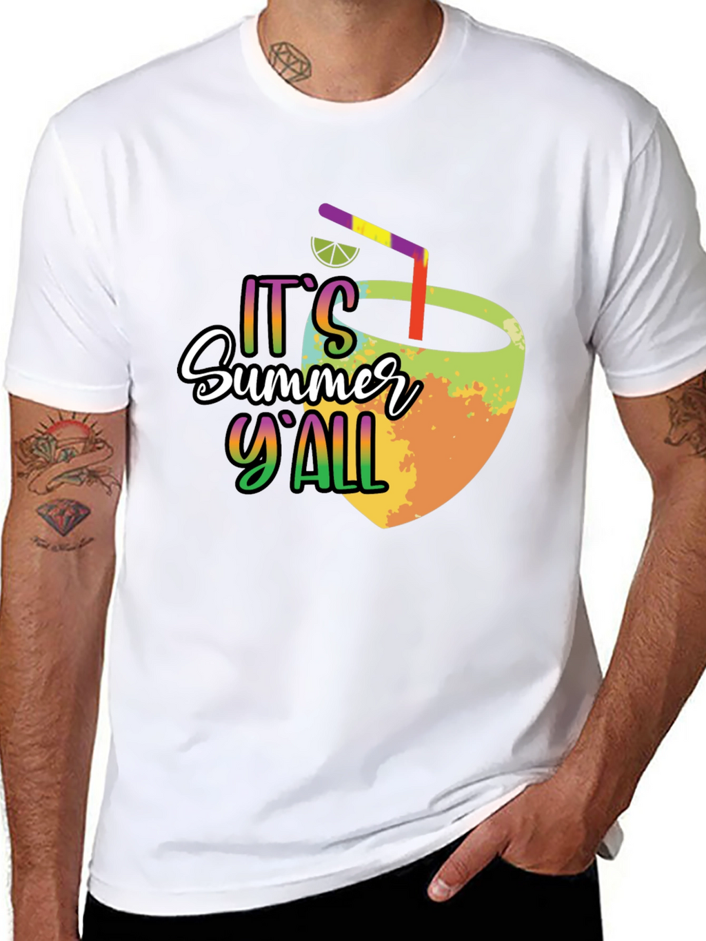 Summer Yall Graphic Tee - Black Cotton