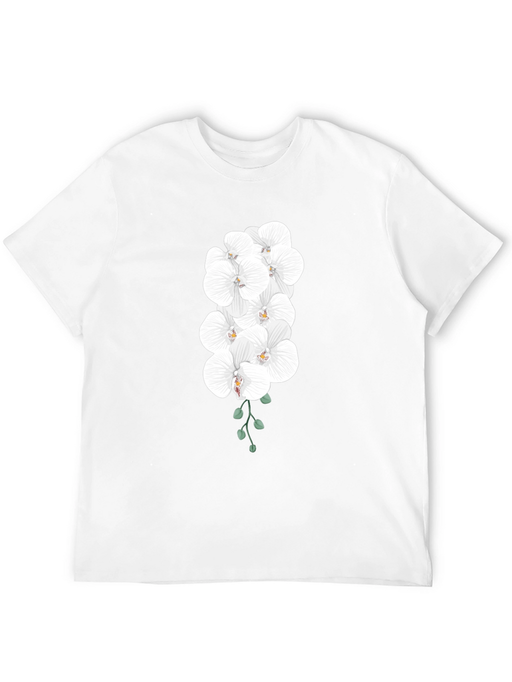 Elegant Orchid T-Shirt - Black Cotton Blend