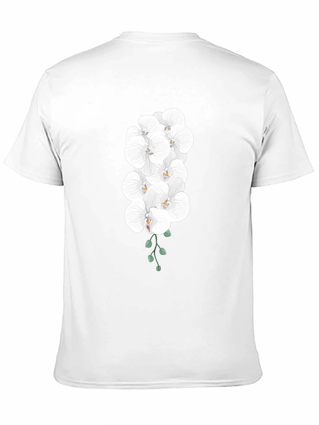 Elegant Orchid T-Shirt - Black Cotton Blend