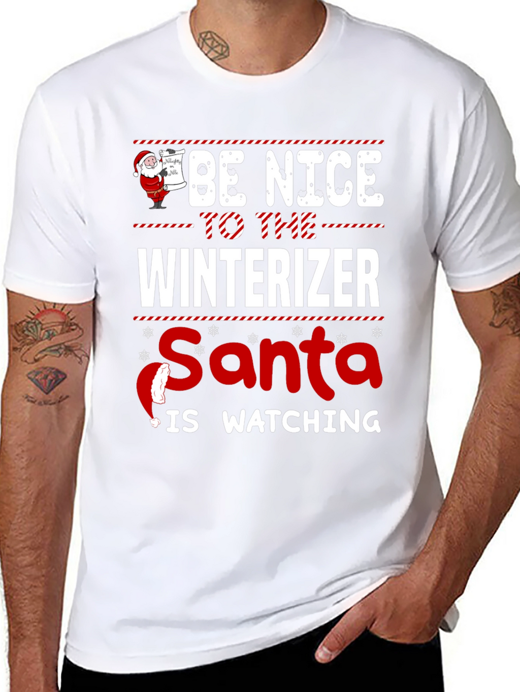 Be Nice To The Winterizer Funny Holiday T-Shirt