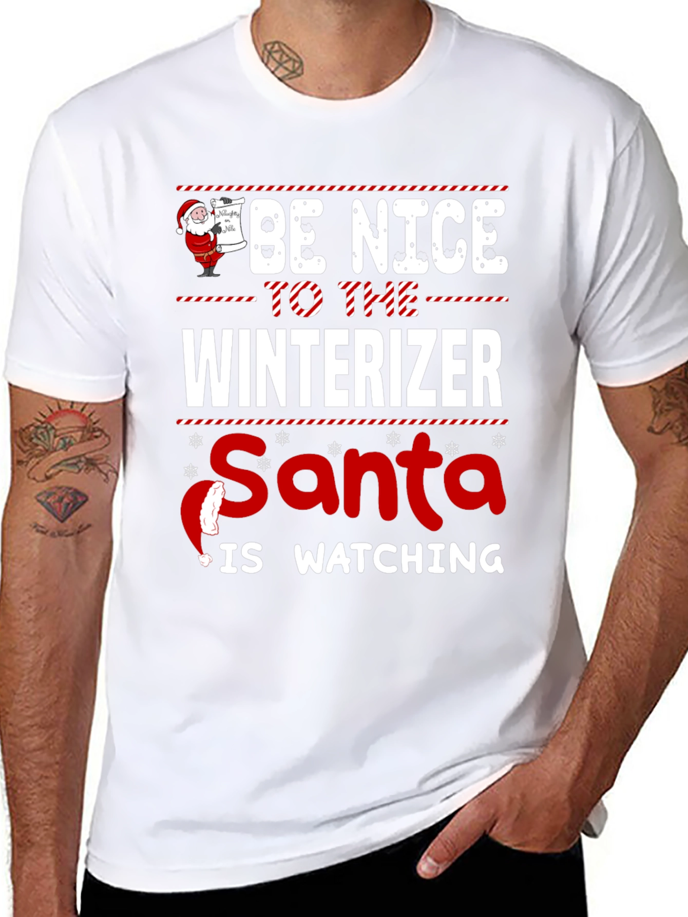 Be Nice To The Winterizer Funny Holiday T-Shirt
