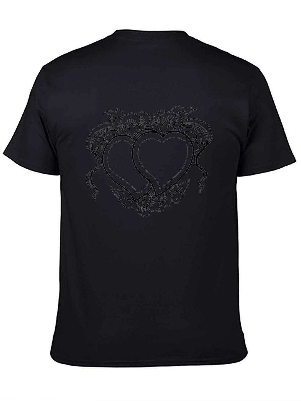 Heart Tattoo Graphic Black Tee