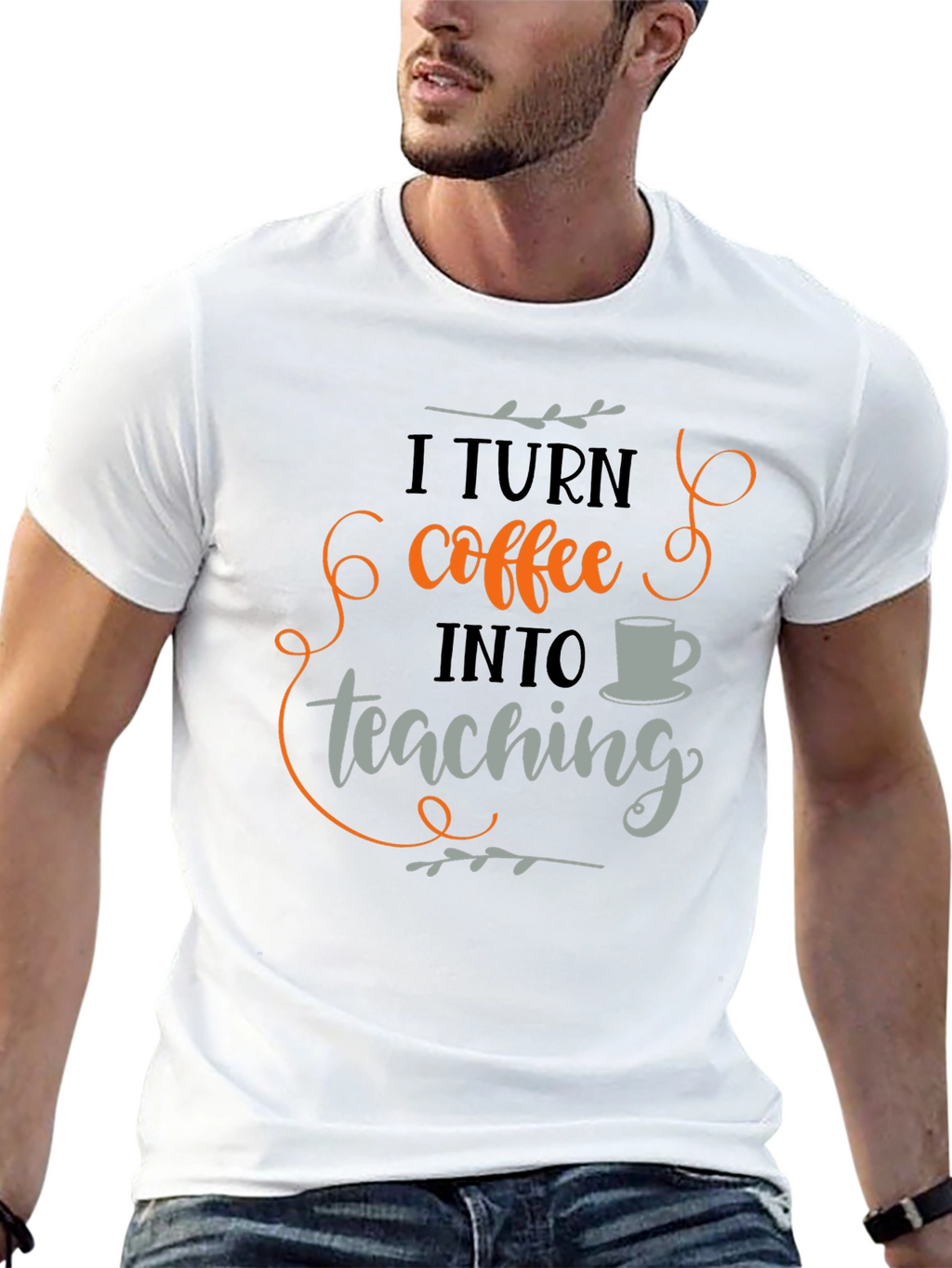 Coffee to Teaching Graphic Tee - Black