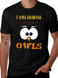 I Just Freaking Love Owls T-Shirt Cute Animal Tee