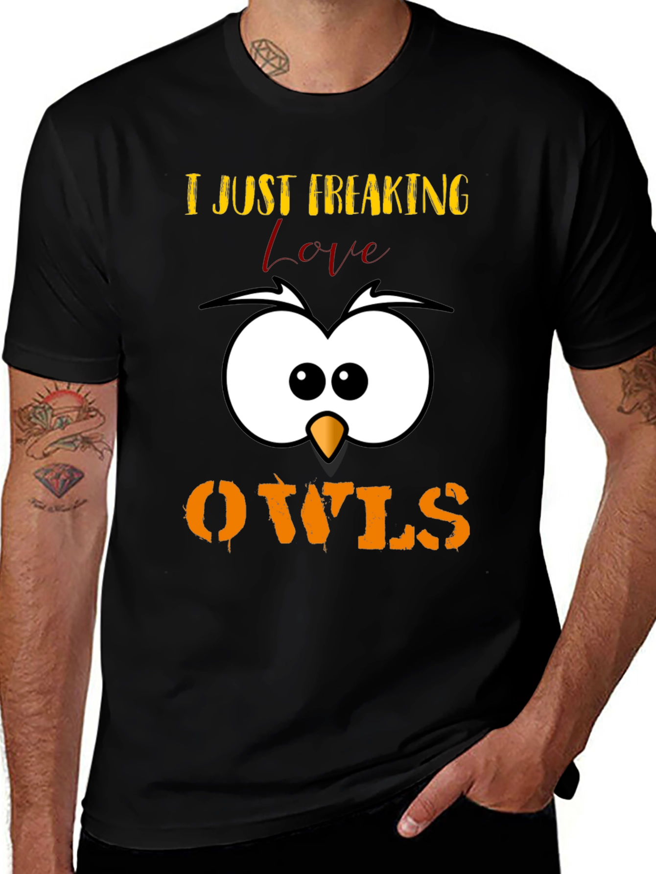 I Just Freaking Love Owls T-Shirt Cute Animal Tee